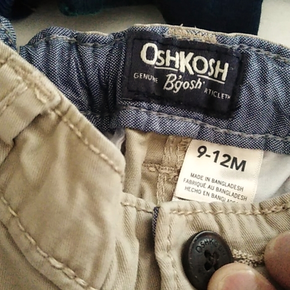 3/$15 OshKosh b'gosh infant boy khaki jeans - Picture 2 of 3